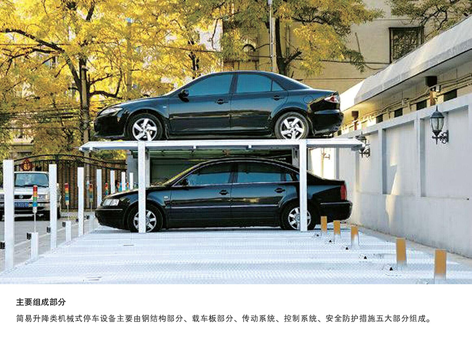 四川PJS2D1二层地坑简易升降停车设备主要组成部分