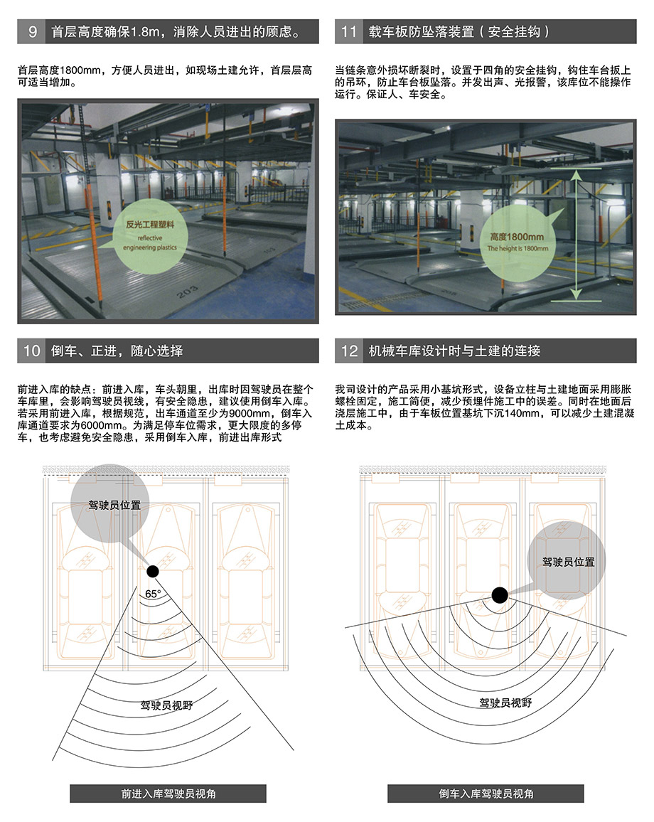 四川PSH4-D1负一正三地坑四层升降横移机械式车库载车板防坠落装置